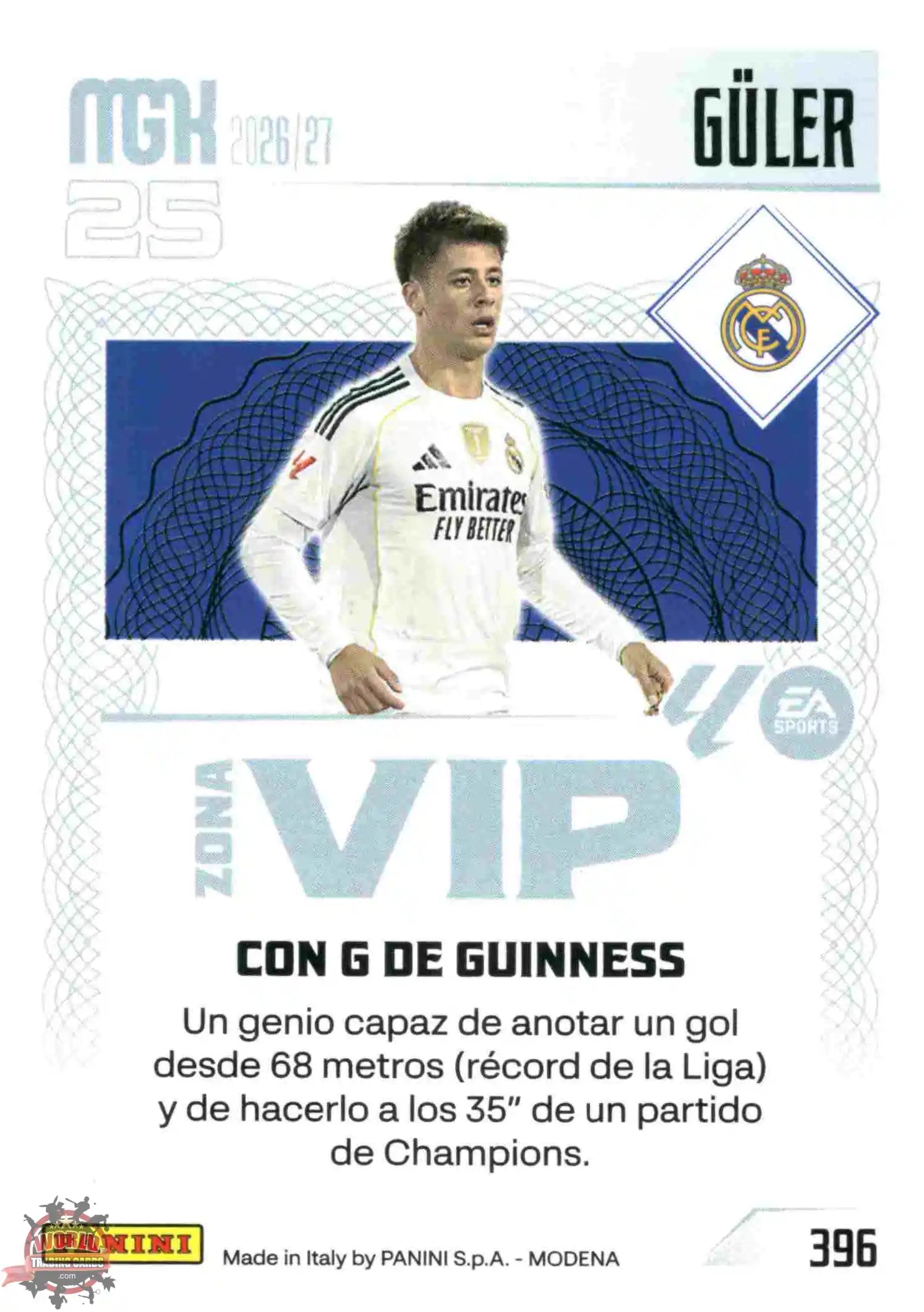 Panini | Megacracks | 2026-2027 | #396 | Güler | Real Madrid | Zona Vip