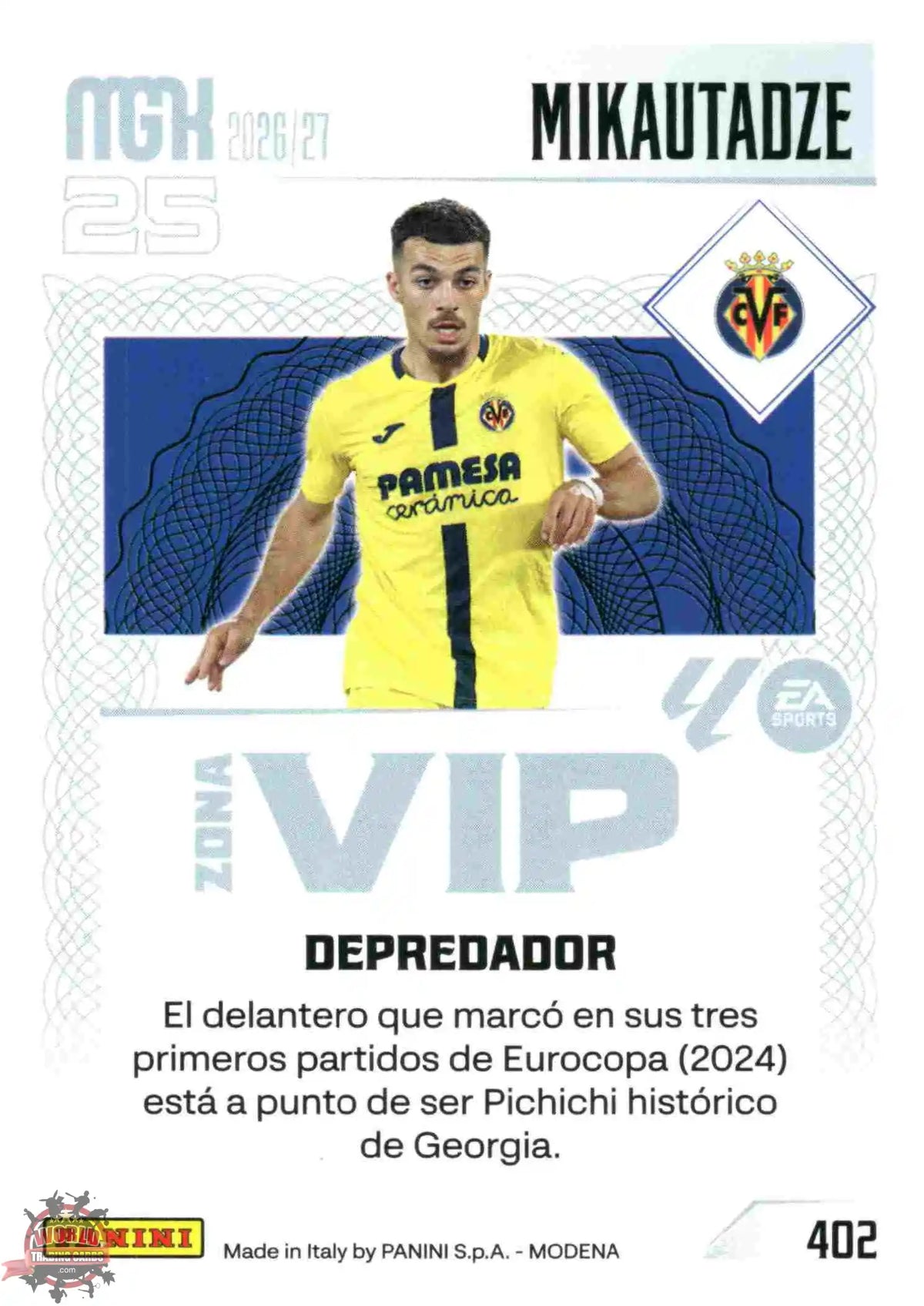 Panini | Megacracks | 2026-2027 | #402 | Mikautadze | Villarreal CF | Zona Vip