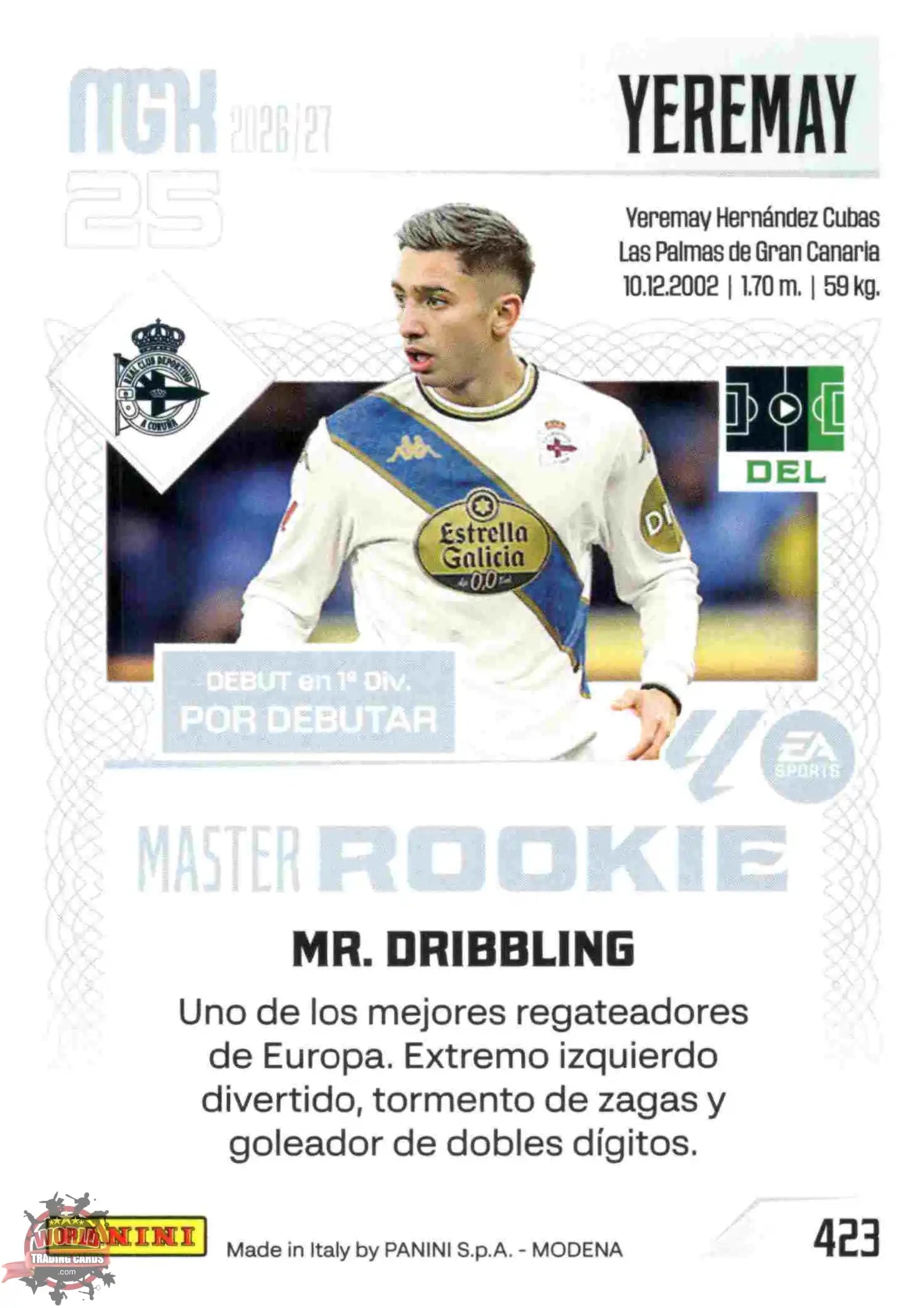 Panini | Megacracks | 2026-2027 | #423 | Yeremay | RC Deportivo | Master Rookie