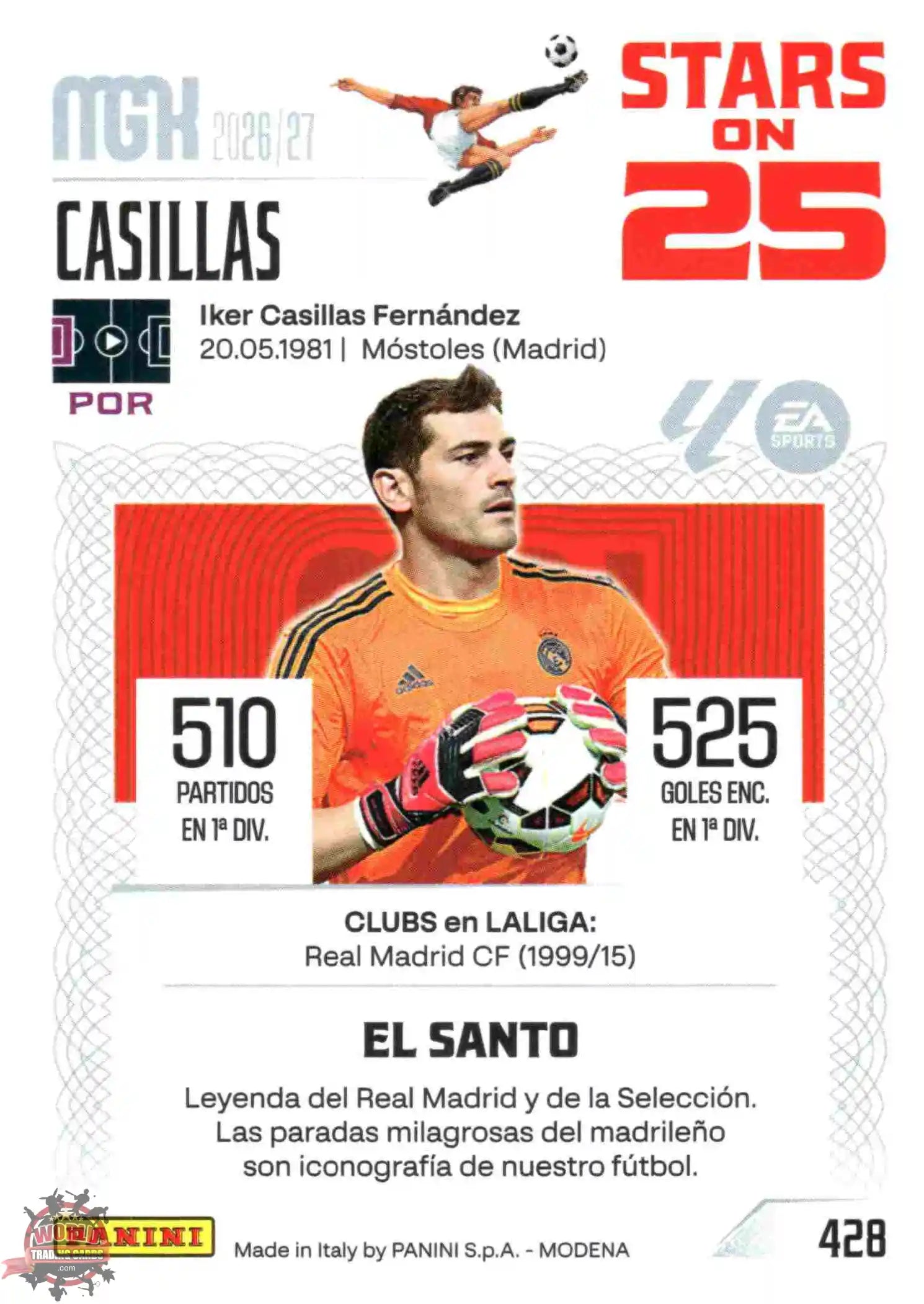 Panini | Megacracks | 2026-2027 | #428 | Casillas | Real Madrid | Stars on 25