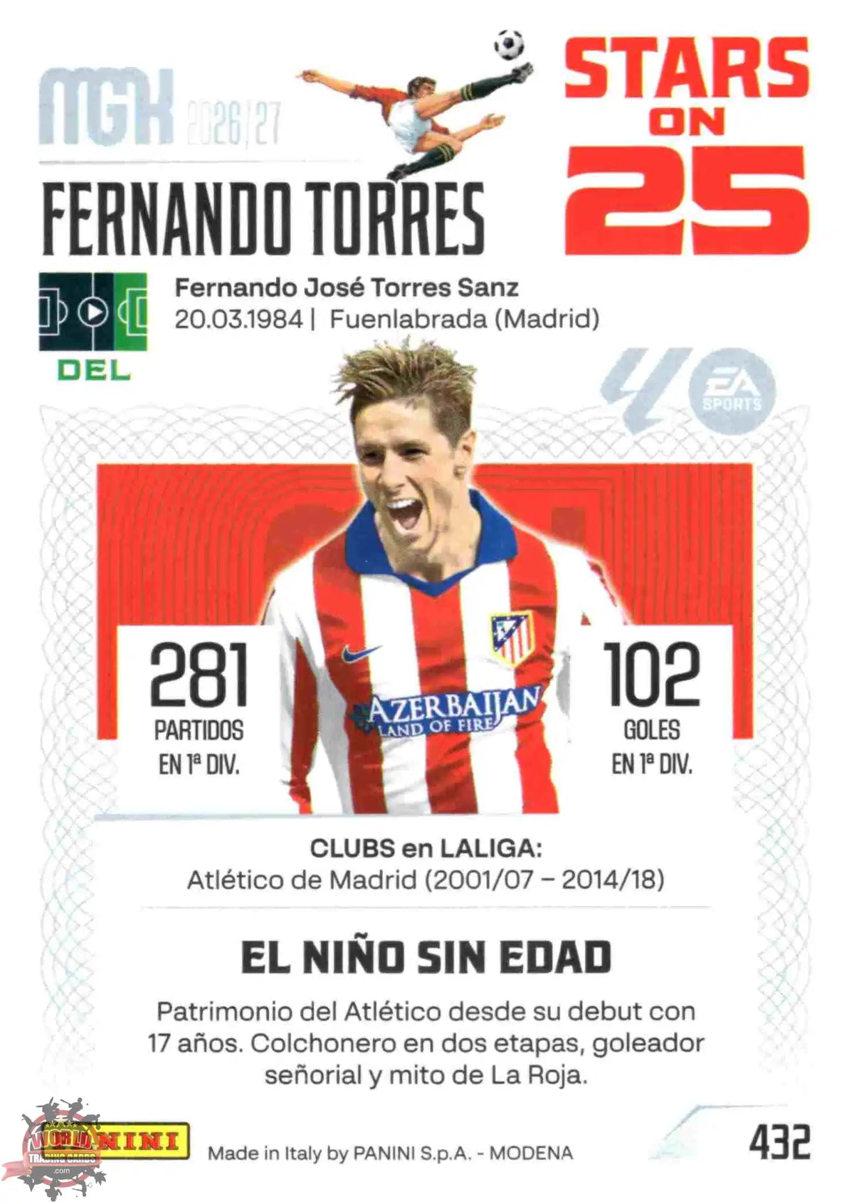 Panini | Megacracks | 2026-2027 | #432 | Fernando Torres | Atlético de Madrid | Stars on 25