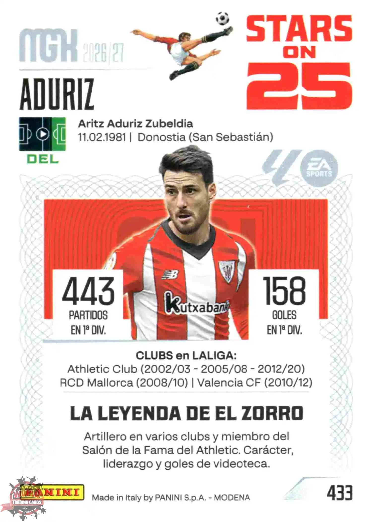 Panini | Megacracks | 2026-2027 | #433 | Aduriz | Athletic Club | Stars on 25