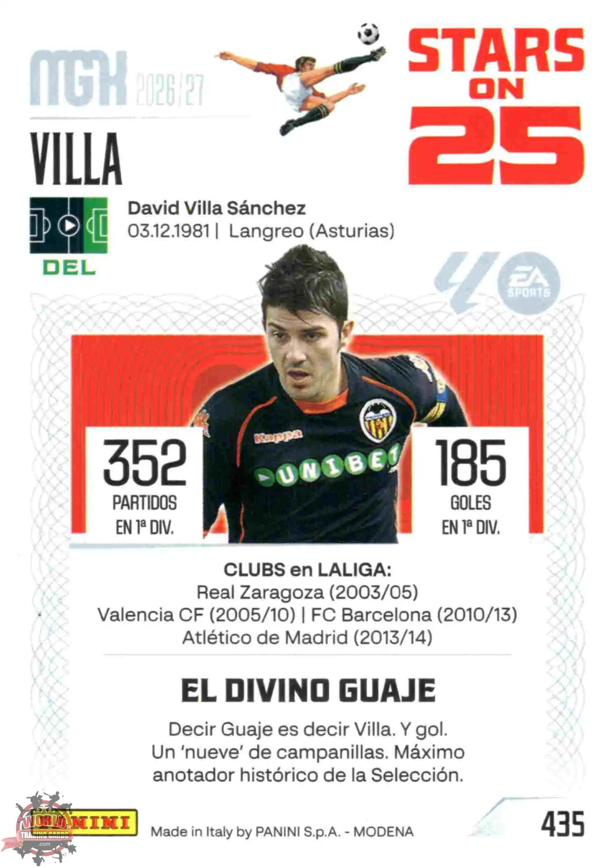 Panini | Megacracks | 2026-2027 | #435 | Villa | Valencia CF | Stars on 25