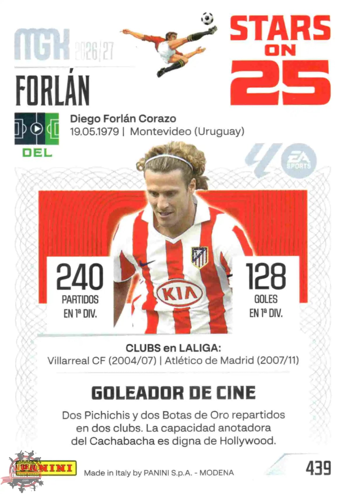 Panini | Megacracks | 2026-2027 | #439 | Forlán | Atlético de Madrid | Stars on 25
