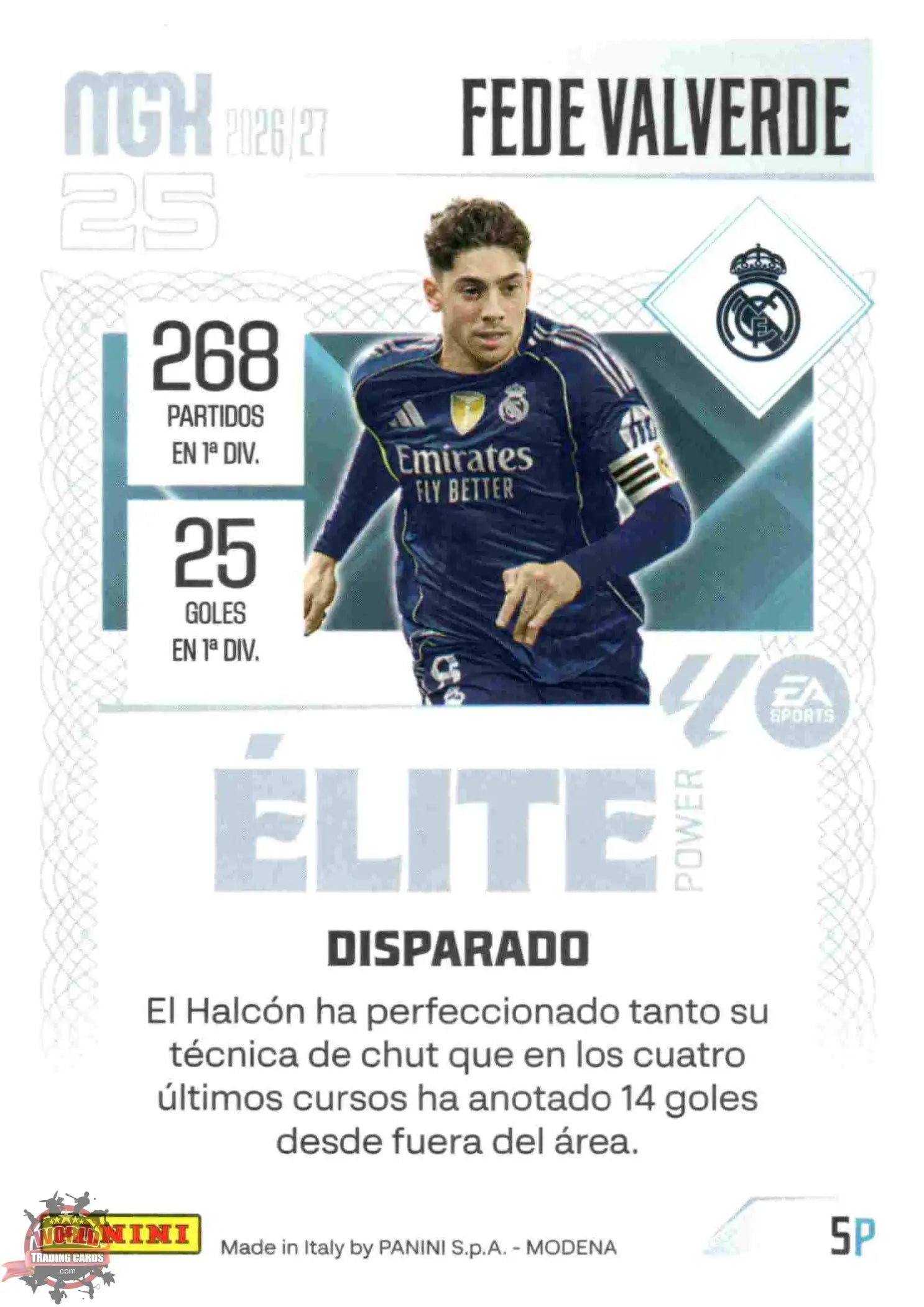 Panini | Megacracks | 2026-2027 | #005P | Fede Valverde | Real Madrid | Elite Power
