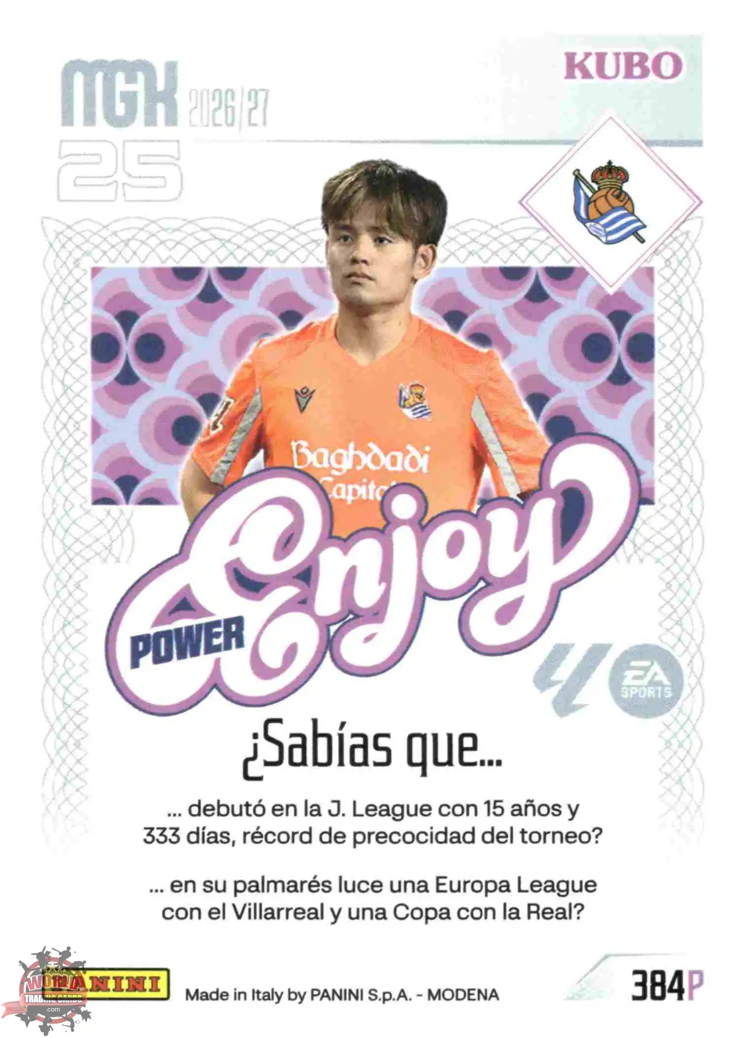 Panini | Megacracks | 2026-2027 | #384P | Kubo | Real Sociedad | Enjoy Power