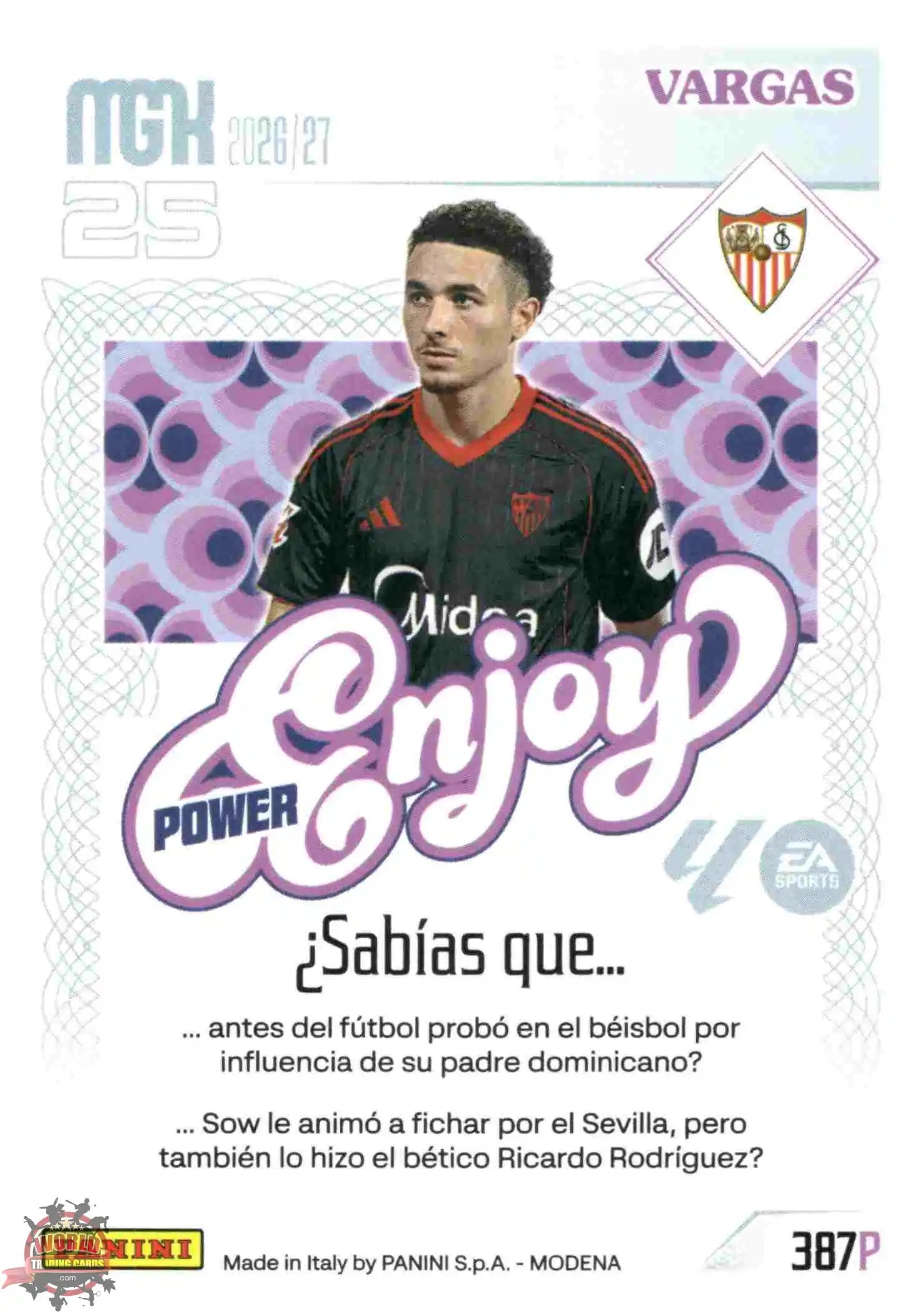 Panini | Megacracks | 2026-2027 | #387P | Vargas | Sevilla FC | Enjoy Power
