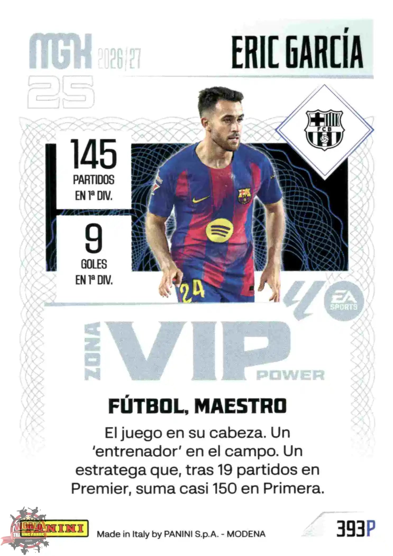 Panini | Megacracks | 2026-2027 | #393P | Eric García | FC Barcelona | Zona Vip Power