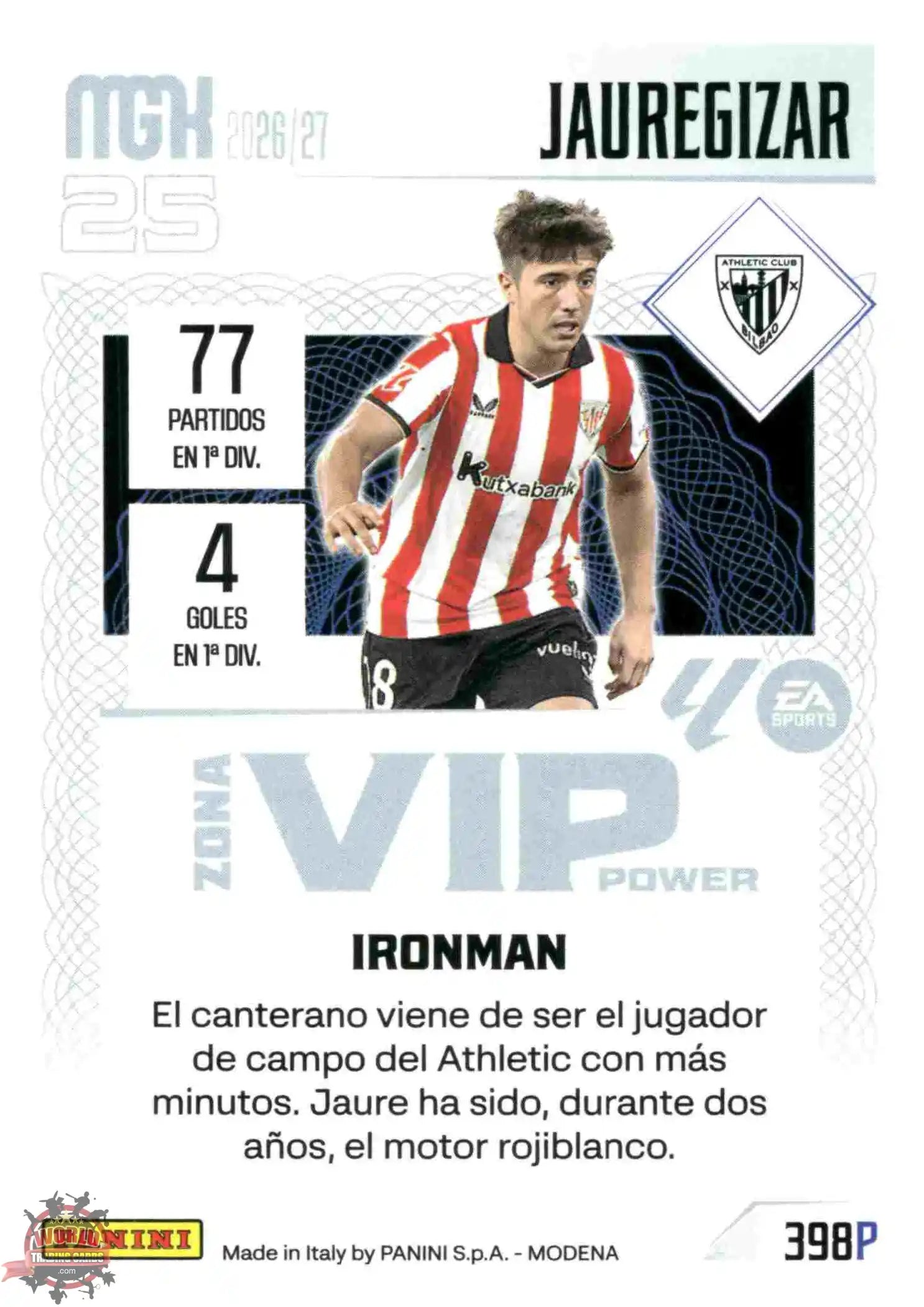 Panini | Megacracks | 2026-2027 | #398P | Jauregizar | Athletic Club | Zona Vip Power