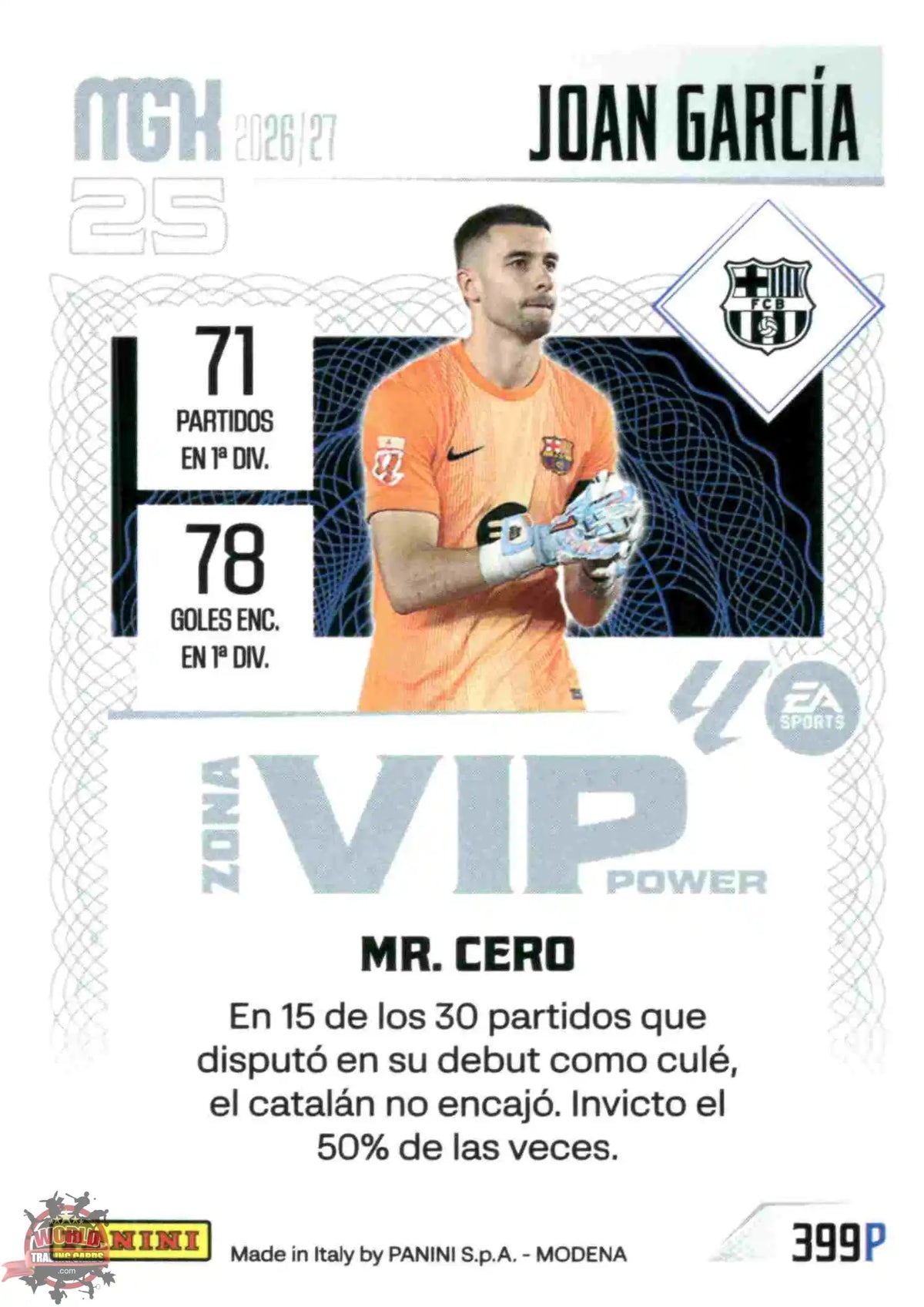 Panini | Megacracks | 2026-2027 | #399P | Joan García | FC Barcelona | Zona Vip Power