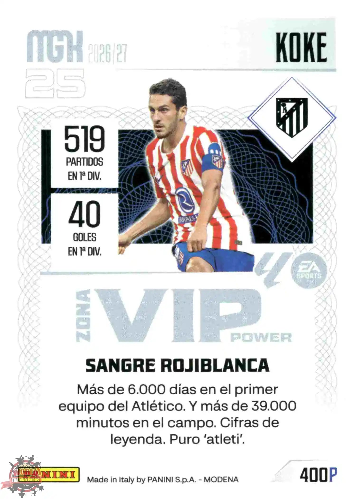 Panini | Megacracks | 2026-2027 | #400P | Koke | Atlético de Madrid | Zona Vip Power