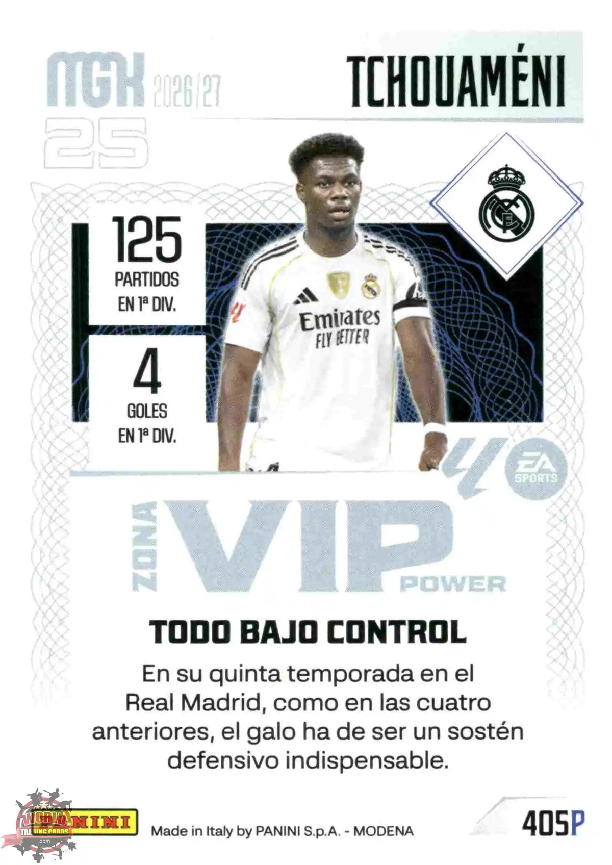 Panini | Megacracks | 2026-2027 | #405 | Tchouaméni | Real Madrid | Zona Vip