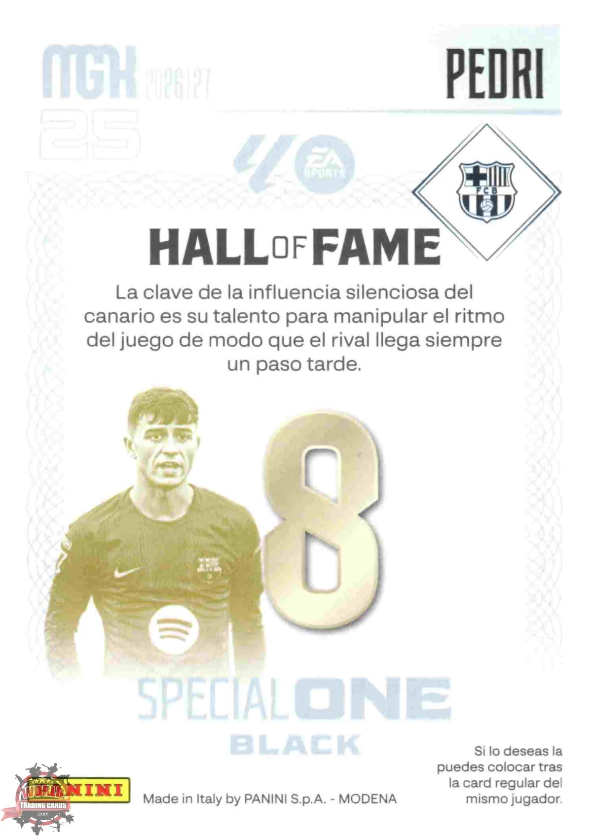 Panini | Megacracks | 2026-2027 | #SOB04 | Pedri | FC Barcelona | Special One Black