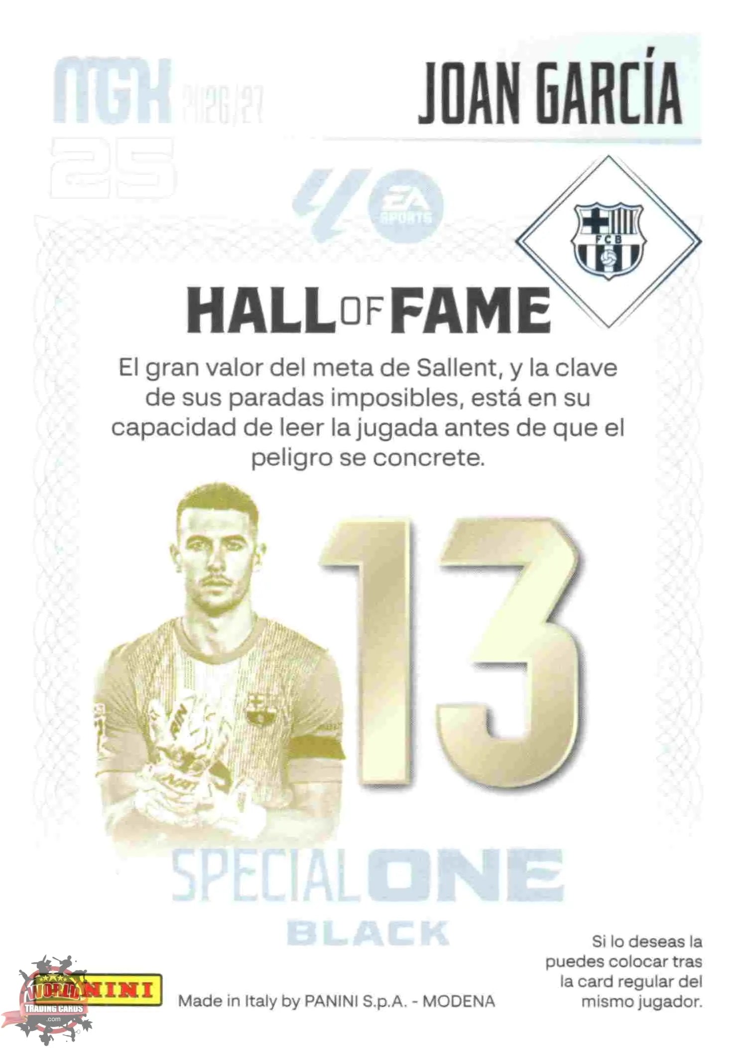 Panini | Megacracks | 2026-2027 | #SOB03 | Joan García | FC Barcelona | Special One Black