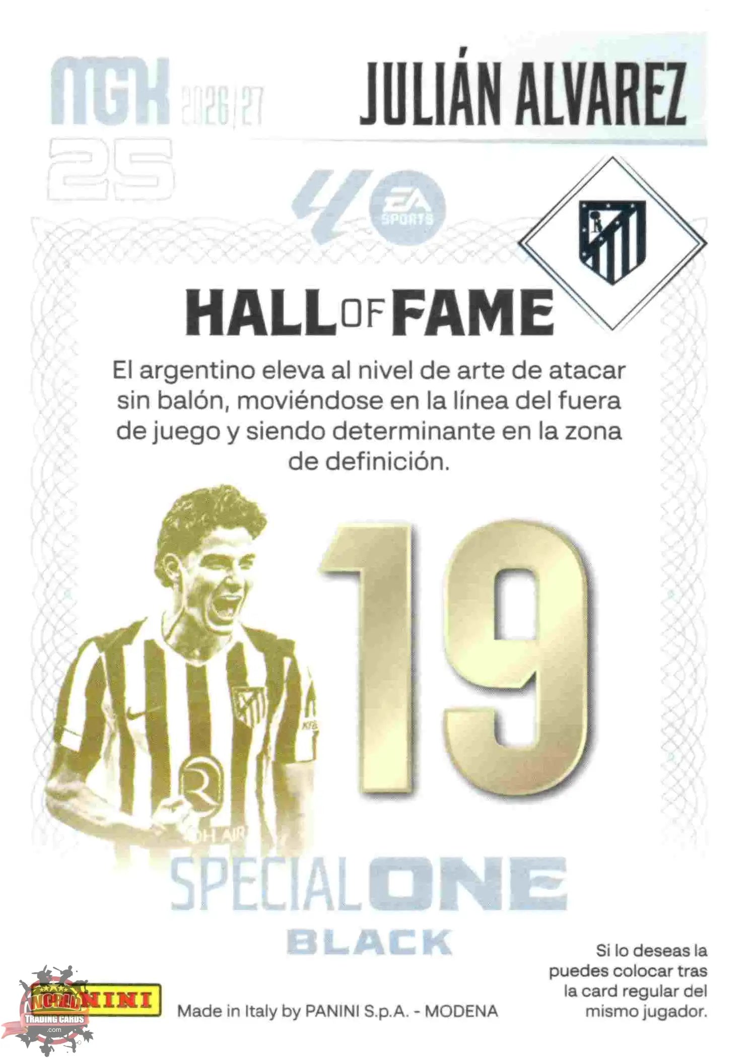 Panini | Megacracks | 2026-2027 | #SOB02 | Julián Álvarez | Atlético de Madrid | Special One Black