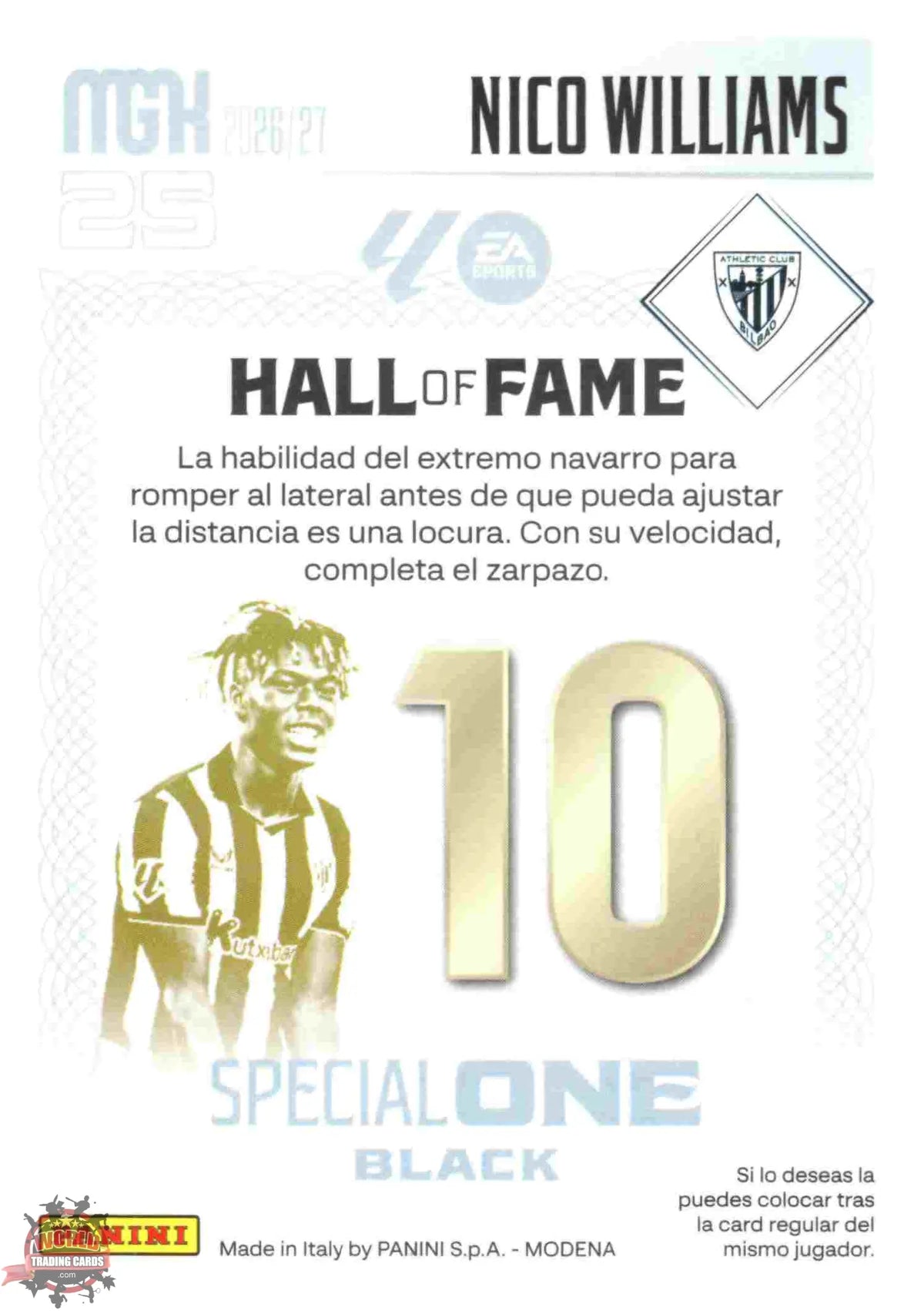 Panini | Megacracks | 2026-2027 | #SOB01 | Nico Williams | Athletic Club | Special One Black