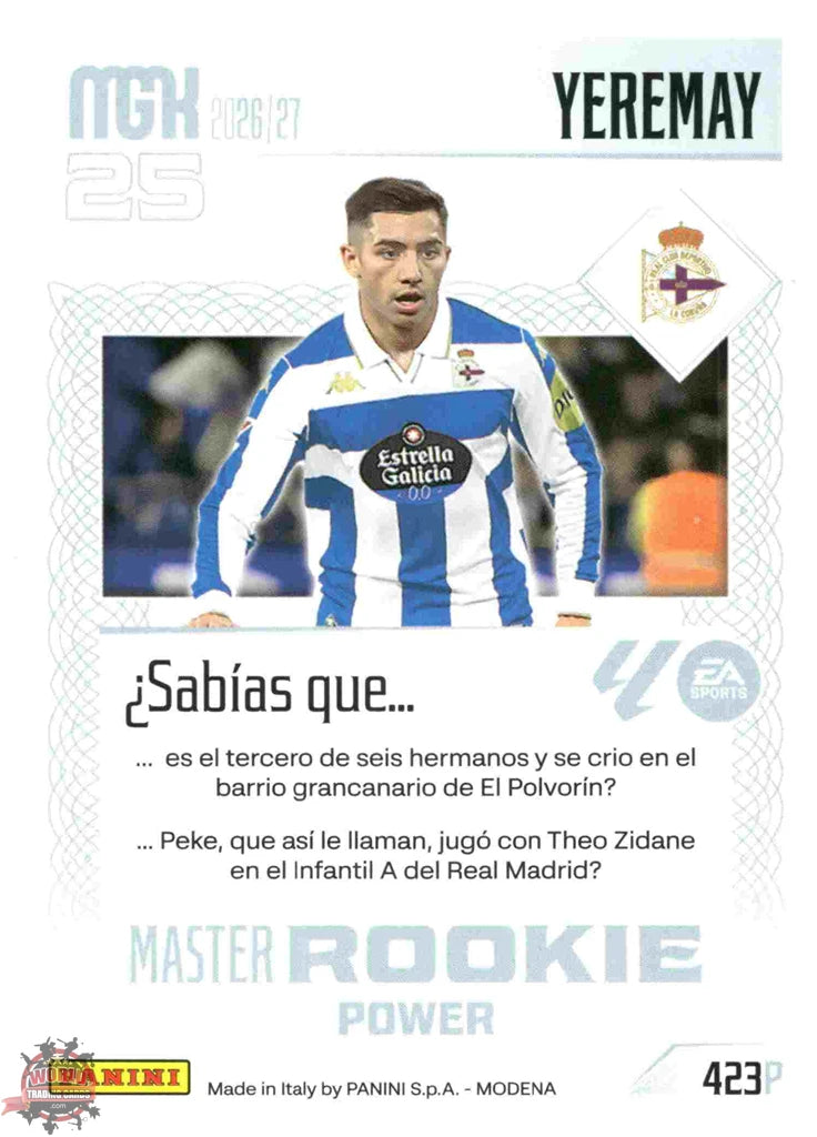 Panini | Megacracks | 2026-2027 | #423P | Yeremay | RC Deportivo | Master Rookie Power