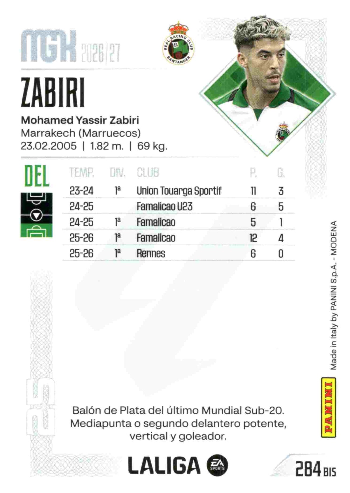Panini | Megacracks | 2026-2027 | #284 BIS  | Zabiri | Racing Club | Basico Bis
