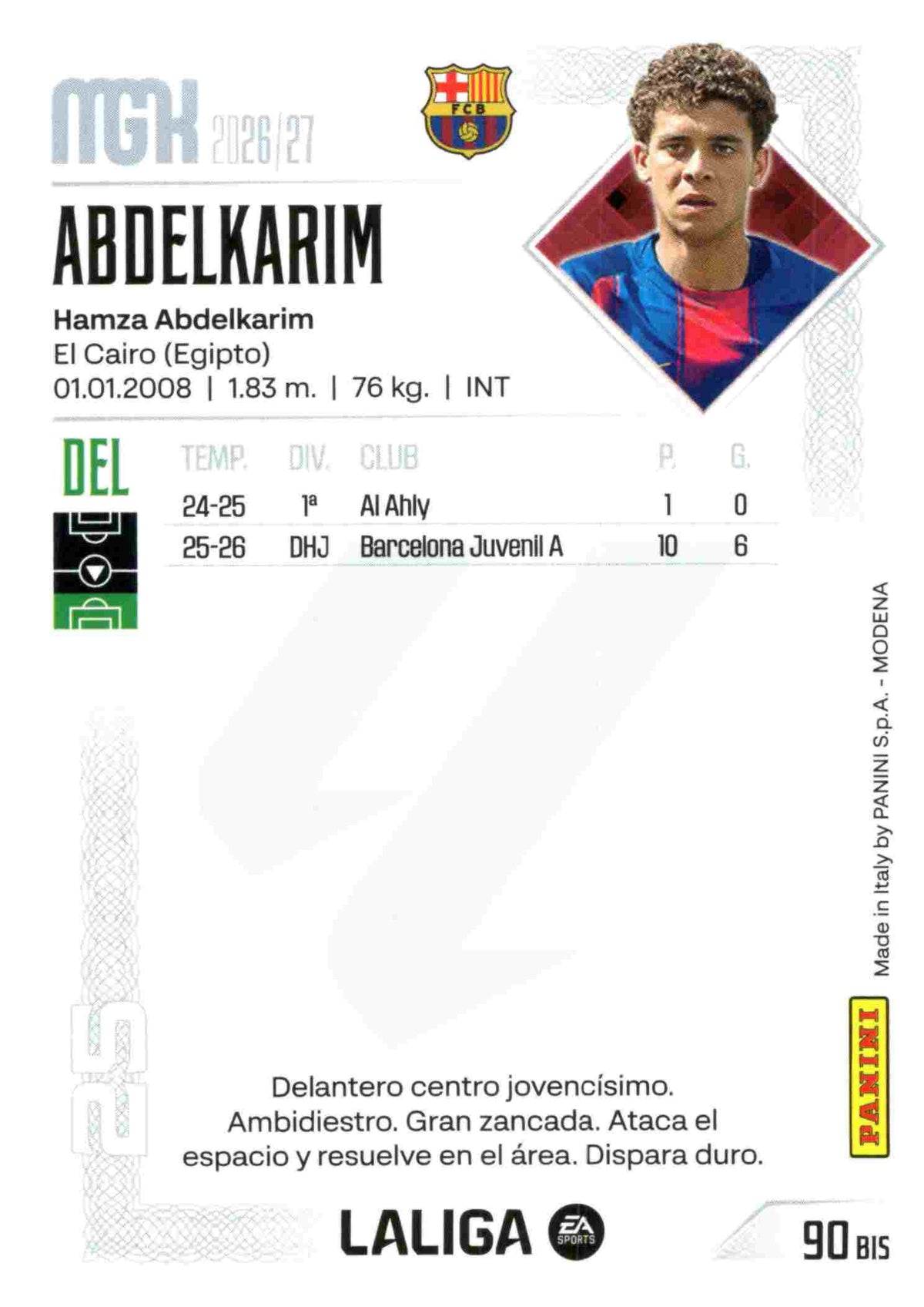 Panini | Megacracks | 2026-2027 | #90 Bis  | Abdelkarim | FC Barcelona | Basico Bis