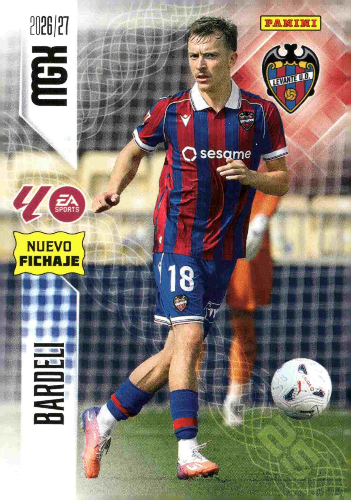 Panini | Megacracks | 2026-2027 | #470 | Bardeli | Levante UD | Nuevo Fichaje
