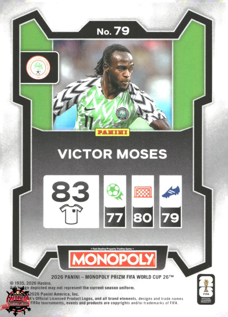 #PMPWC/079 | Panini | Monopoly | Prizm | FIFA World Cup | 2026 | Victor Moses | Base