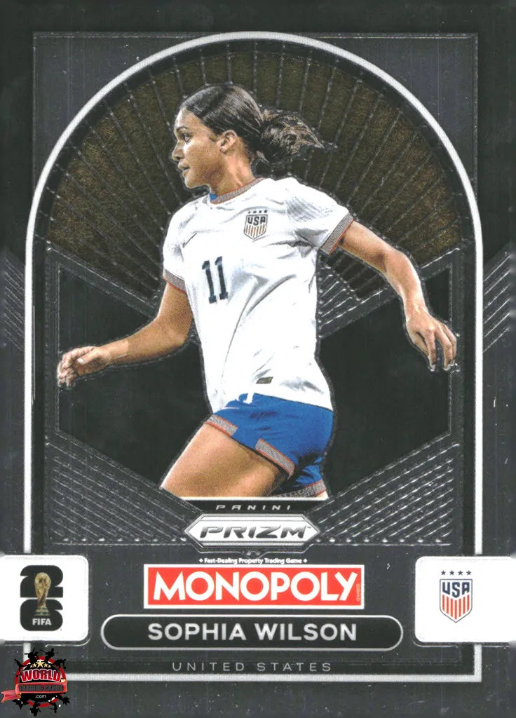 #PMPWC/095 | Panini | Monopoly | Prizm | FIFA World Cup | 2026 | Shophia Wilson | Base
