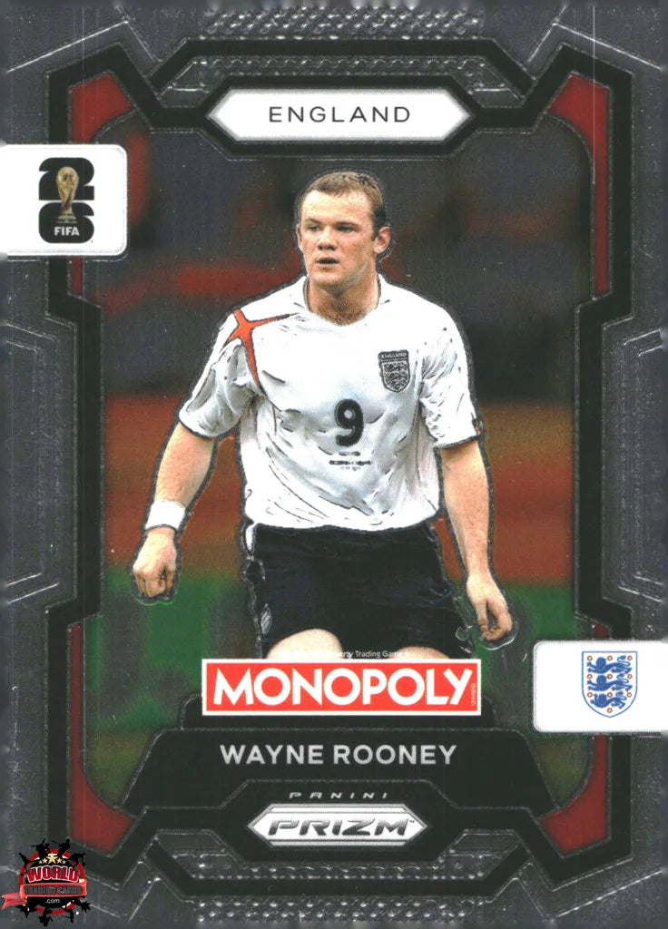 #PMPWC/027 | Panini | Monopoly | Prizm | FIFA World Cup | 2026 | Wayne Rooney | Base