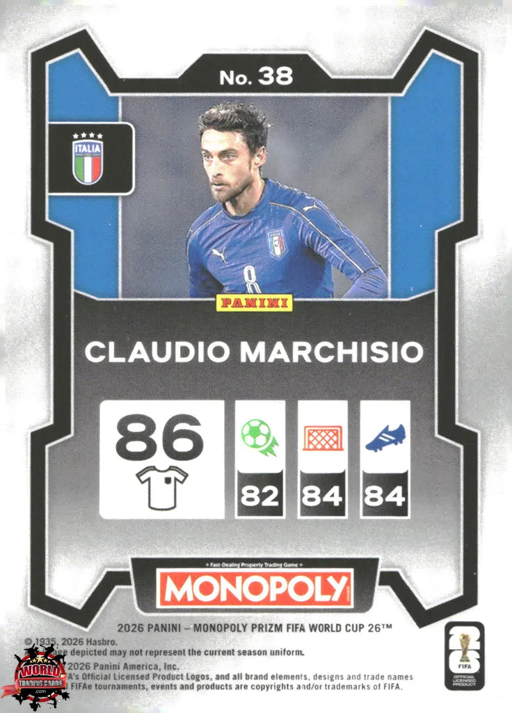 #PMPWC/038 | Panini | Monopoly | Prizm | FIFA World Cup | 2026 | Claudio Marchisio | Base