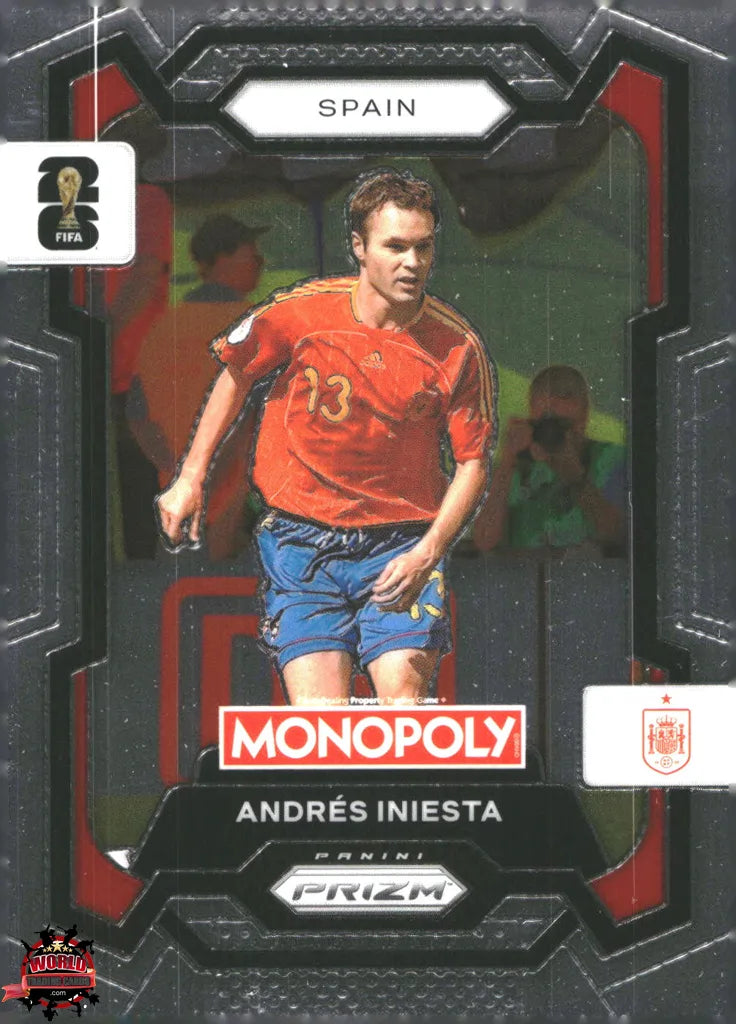 #PMPWC/043 | Panini | Monopoly | Prizm | FIFA World Cup | 2026 | Andres Iniesta | Base