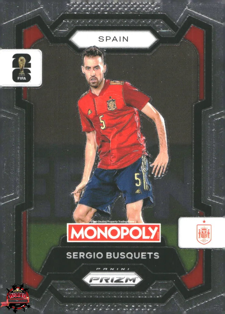 #PMPWC/045 | Panini | Monopoly | Prizm | FIFA World Cup | 2026 | Sergio Busquets | Base