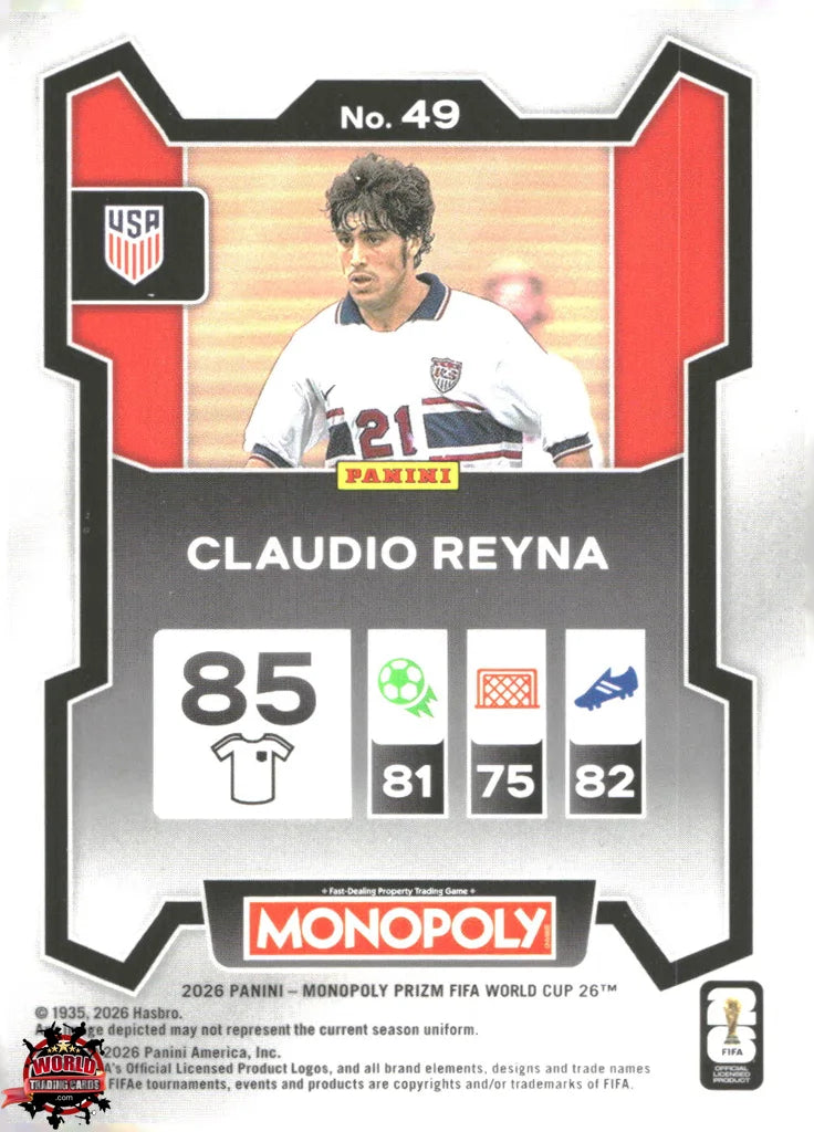 #PMPWC/049 | Panini | Monopoly | Prizm | FIFA World Cup | 2026 | Claudio Reina | Base