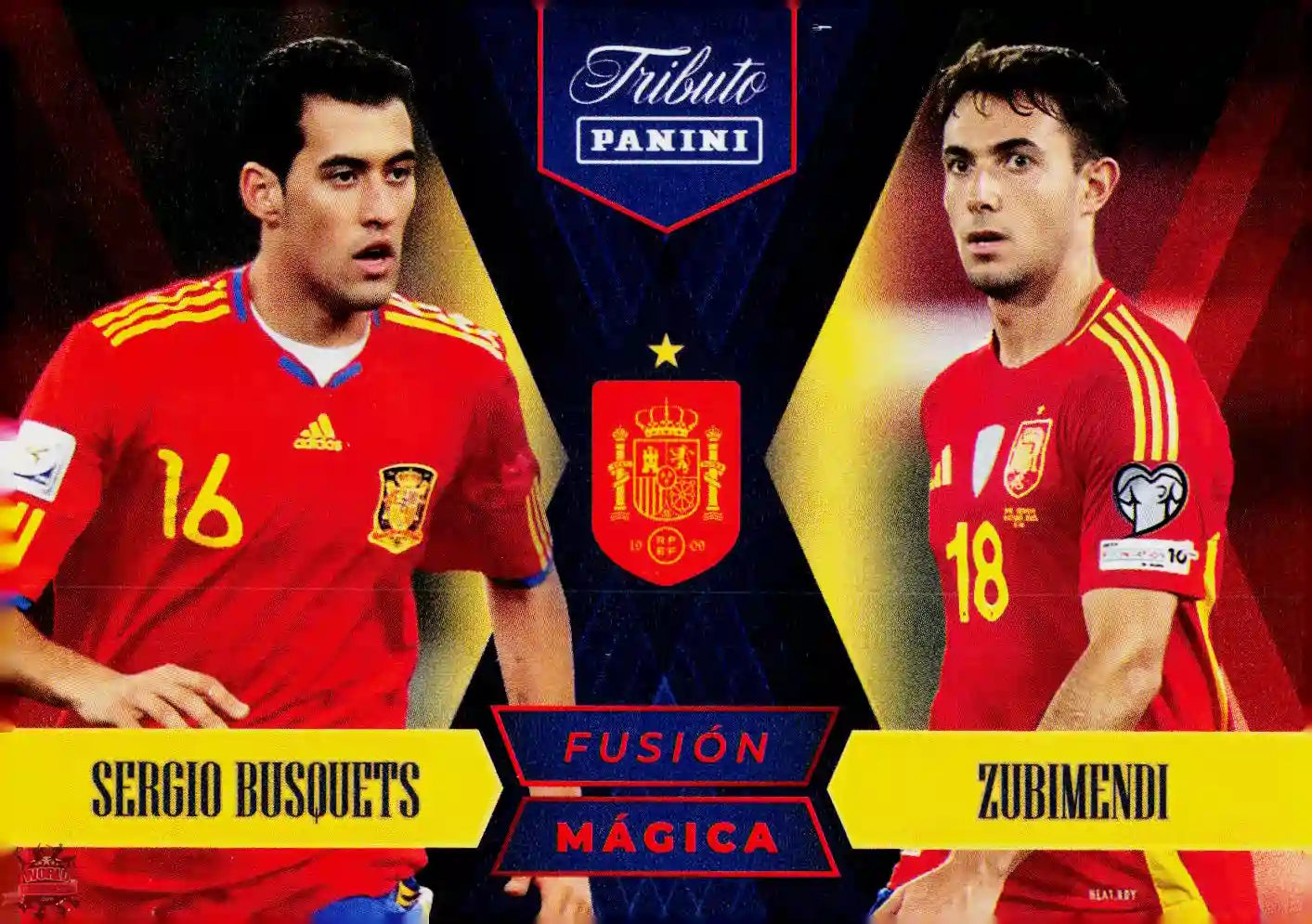 #PTBESP/84 | Panini | Tributo España | Vamos Campeones | 2026 | FUSION MAGICA | Busquets / Zubimendi