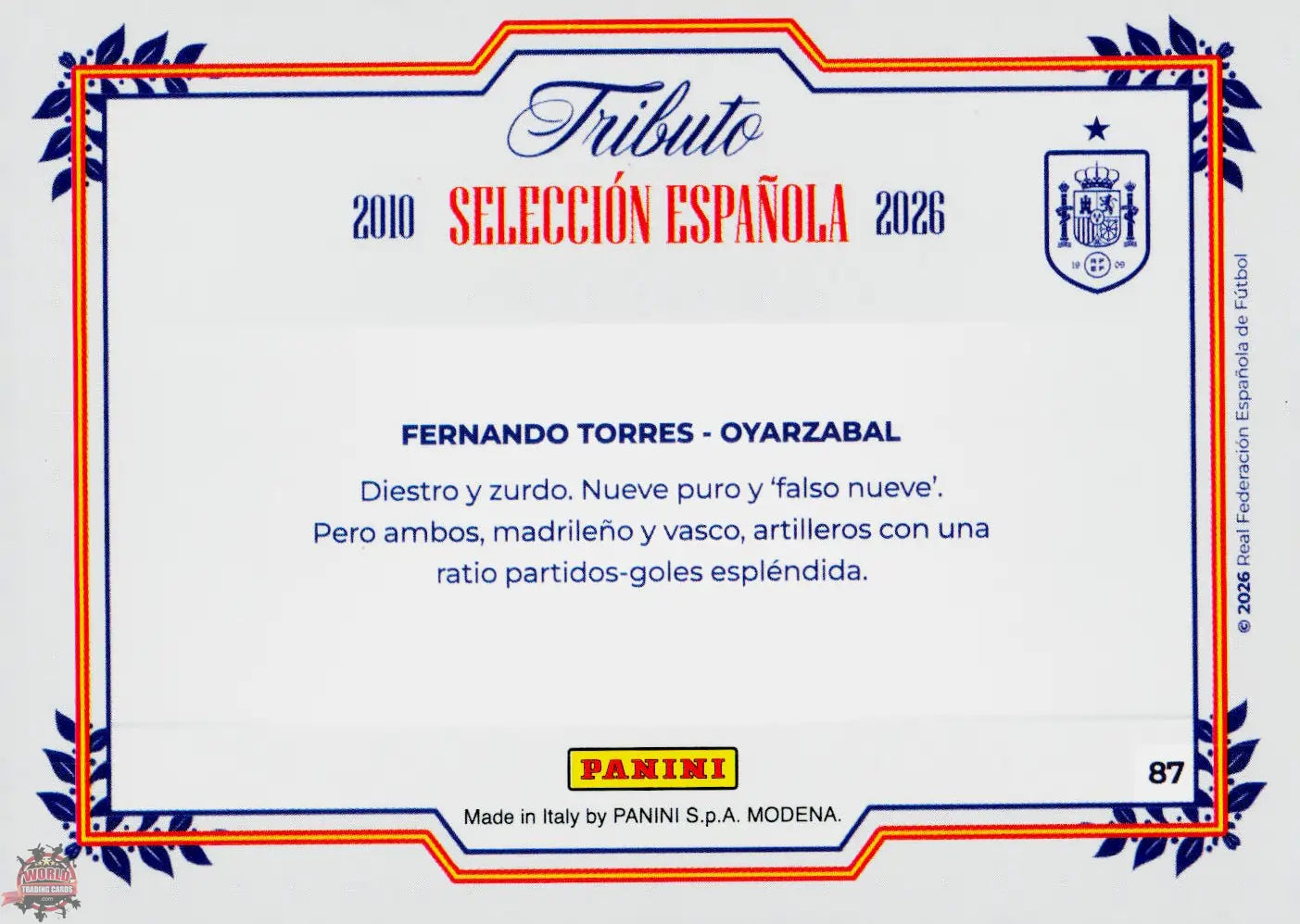 #PTBESP/87 | Panini | Tributo España | Vamos Campeones | 2026 | FUSION MAGICA | Fernando Torres / Oyarzabal