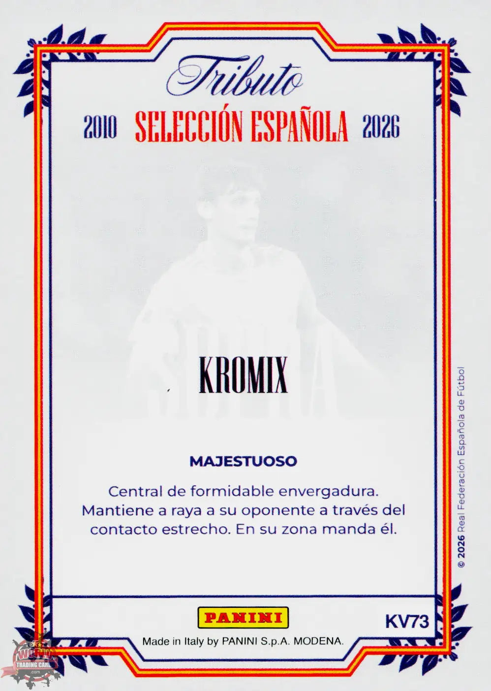 #PTBESP/KV73 | Panini | Tributo España | Vamos Campeones | 2026 | PARALLELS SUPRA KROMIX GREEN | Le Normand
