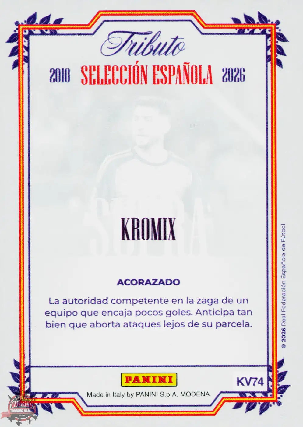 #PTBESP/KV74 | Panini | Tributo España | Vamos Campeones | 2026 | PARALLELS SUPRA KROMIX GREEN | Laporte