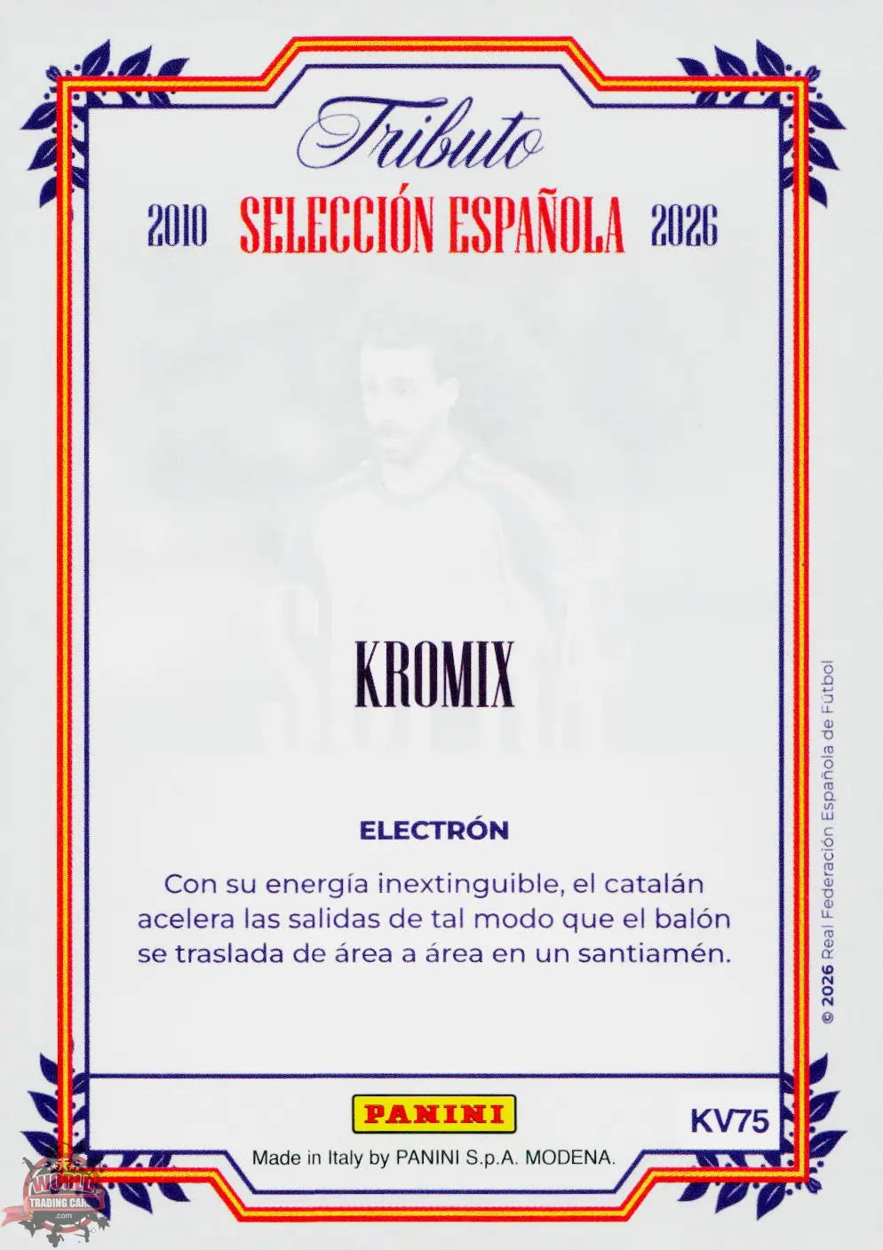#PTBESP/KV75 | Panini | Tributo España | Vamos Campeones | 2026 | PARALLELS SUPRA KROMIX GREEN | Cucurella