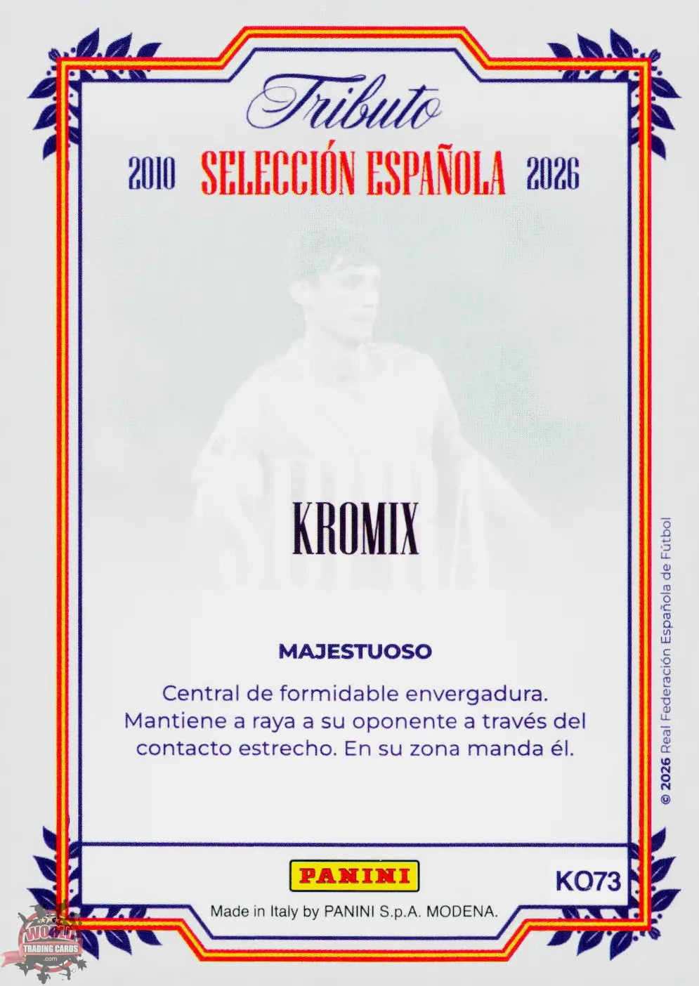 #PTBESP/KO73 | Panini | Tributo España | Vamos Campeones | 2026 | PARALLELS SUPRA KROMIX GOLD | Le Normand