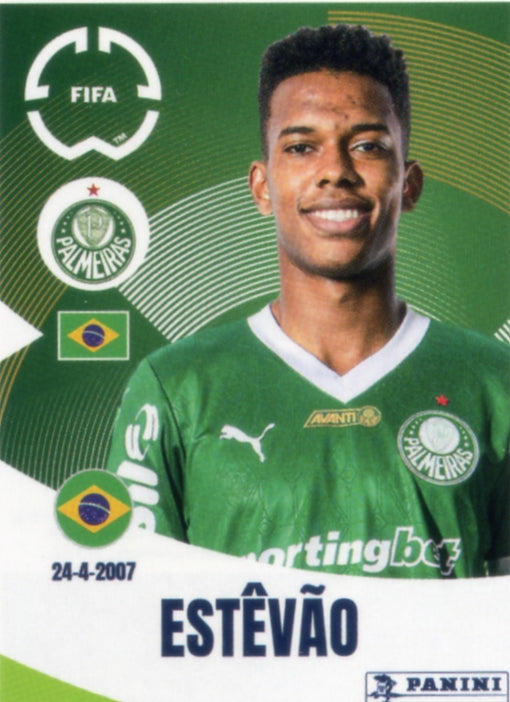 Panini Club World Cup 2025 #018 - Estêvão Willian (SE Palmeiras ...