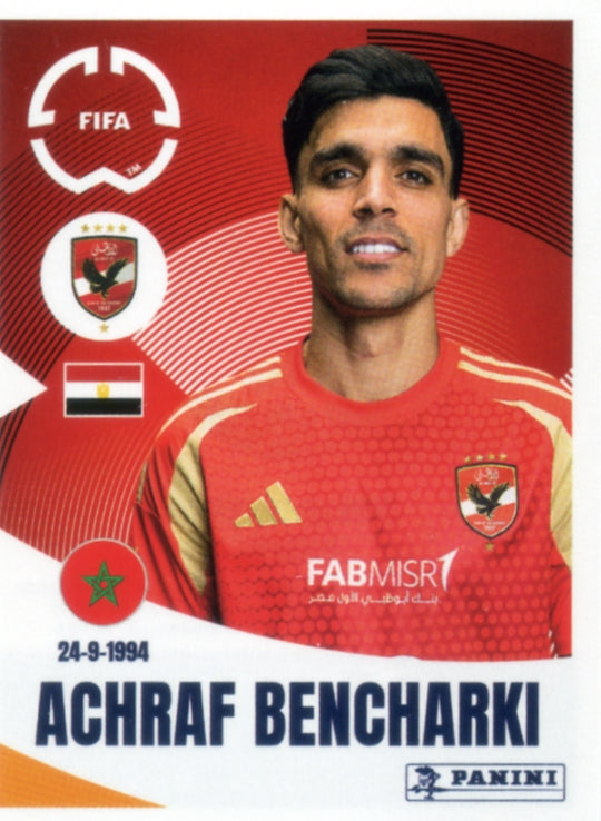 Panini Club World Cup 2025 #053 - Achraf Bencharki (Al Ahly FC)