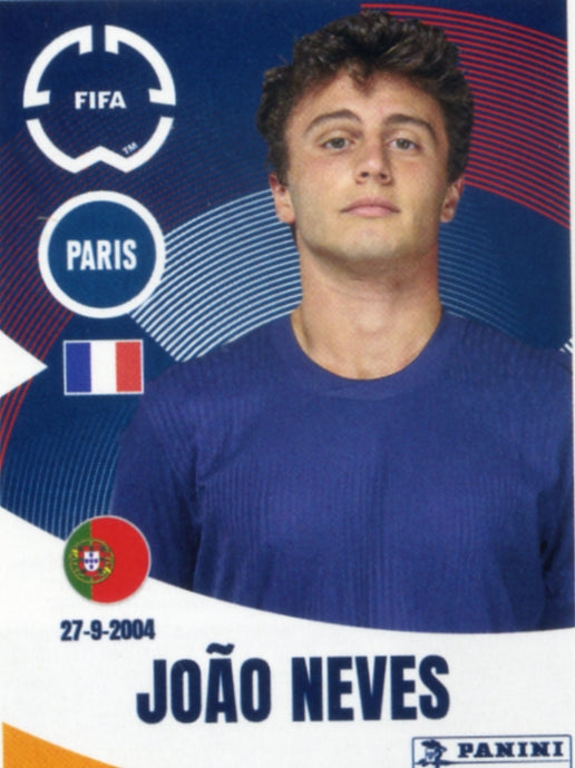 Panini Club World Cup 2025 #070 - João Neves (Paris Saint-Germain)