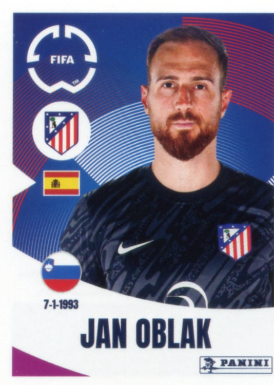 Panini Club World Cup 2025 #081 - Jan Oblak (Atlético de Madrid)
