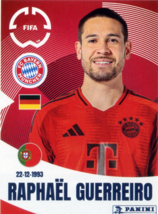 Panini Club World Cup 2025 #124 - Raphaël Guerreiro (FC Bayern Munich)