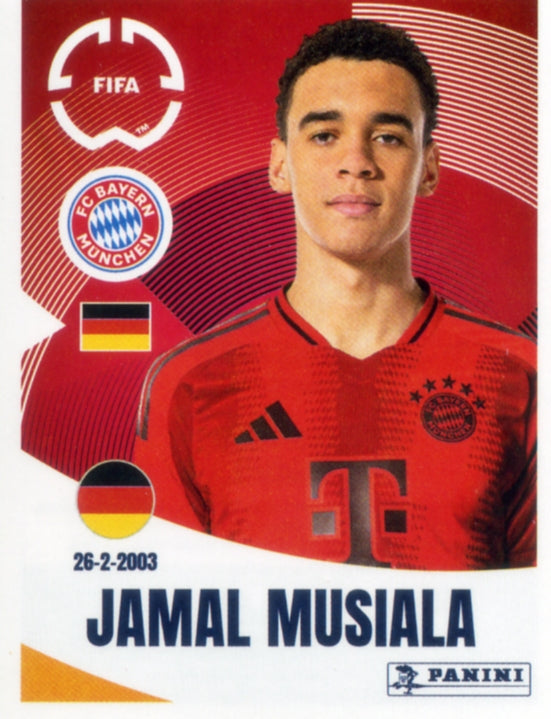 Panini Club World Cup 2025 #125 - Jamal Musiala (FC Bayern Munich)
