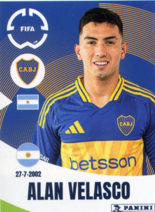 Panini Club World Cup 2025 #167 - Alan Velasco (CA Boca Juniors)