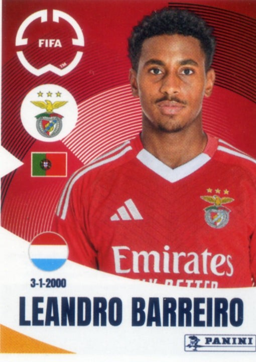 Panini Club World Cup 2025 #183 - Leandro Barreiro (SL Benfica)
