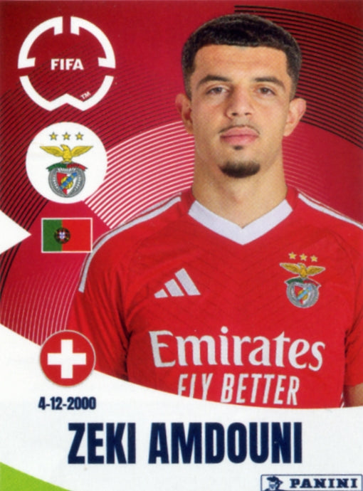 Panini Club World Cup 2025 #189 - Zeki Amdouni (SL Benfica)
