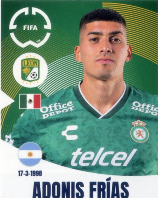 Panini Club World Cup 2025 #251 - Adonis Frías (Club León)