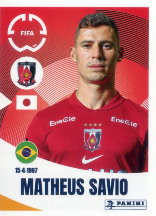 Panini Club World Cup 2025 #287 - Matheus Savio (Urawa Red Diamonds)