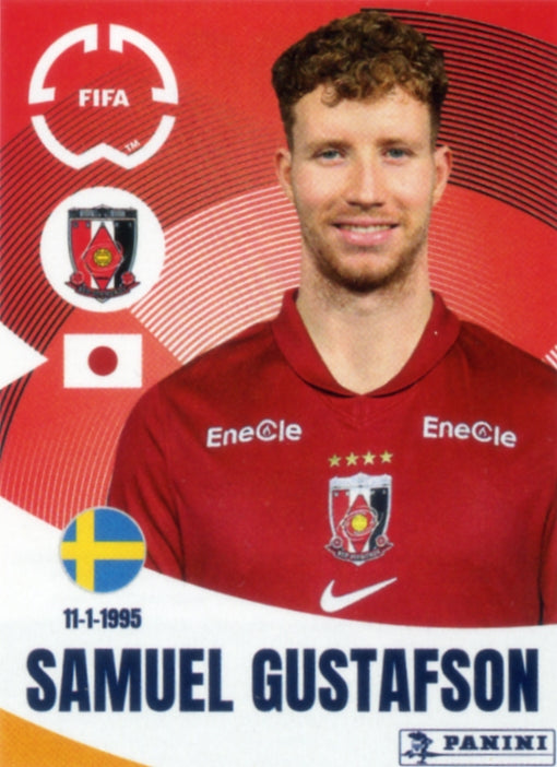 Panini Club World Cup 2025 #286 - Samuel Gustafson (Urawa Red Diamonds)