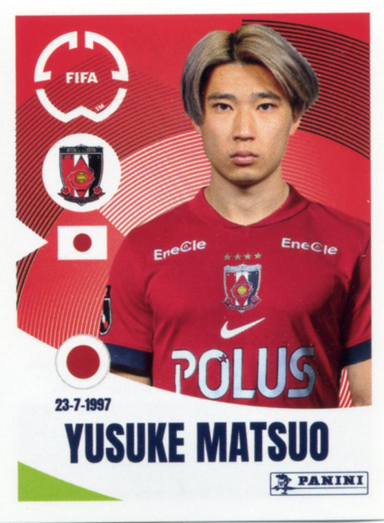 Panini Club World Cup 2025 #296 - Yusuke Matsuo (Urawa Red Diamonds)